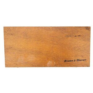 Brown & Sharpe Vintage Wood Storage Box Only Dovetail Joints Replacement Empty